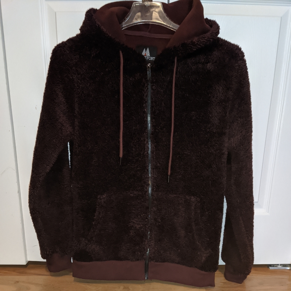 Montfort men's SHERPA hoodie Burgundy Active Wear